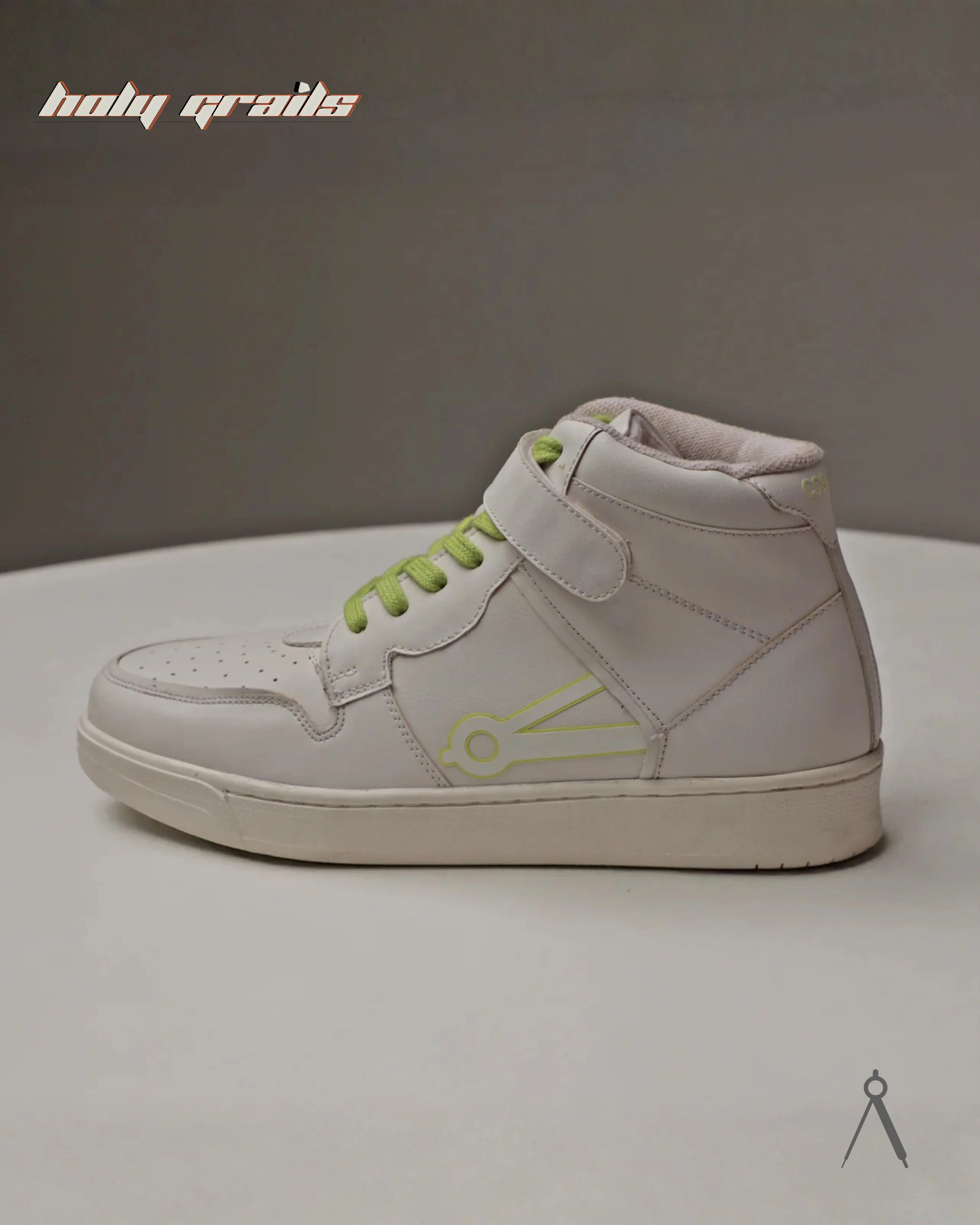 Vector White Lime Accent High Sneakers HG x Cos Tan