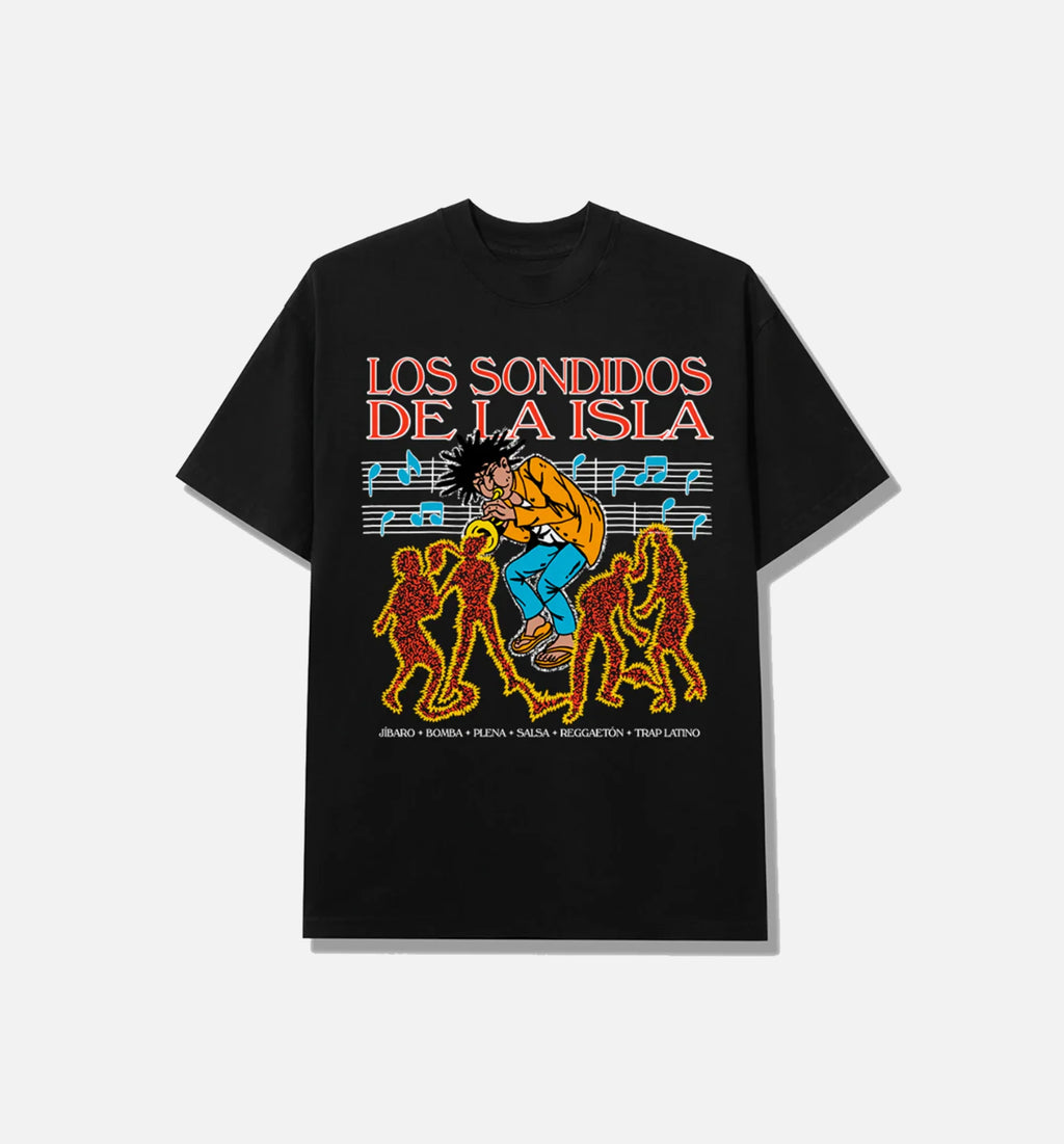 Sonidos De La Isla Mens Short Sleeve Shirt Black