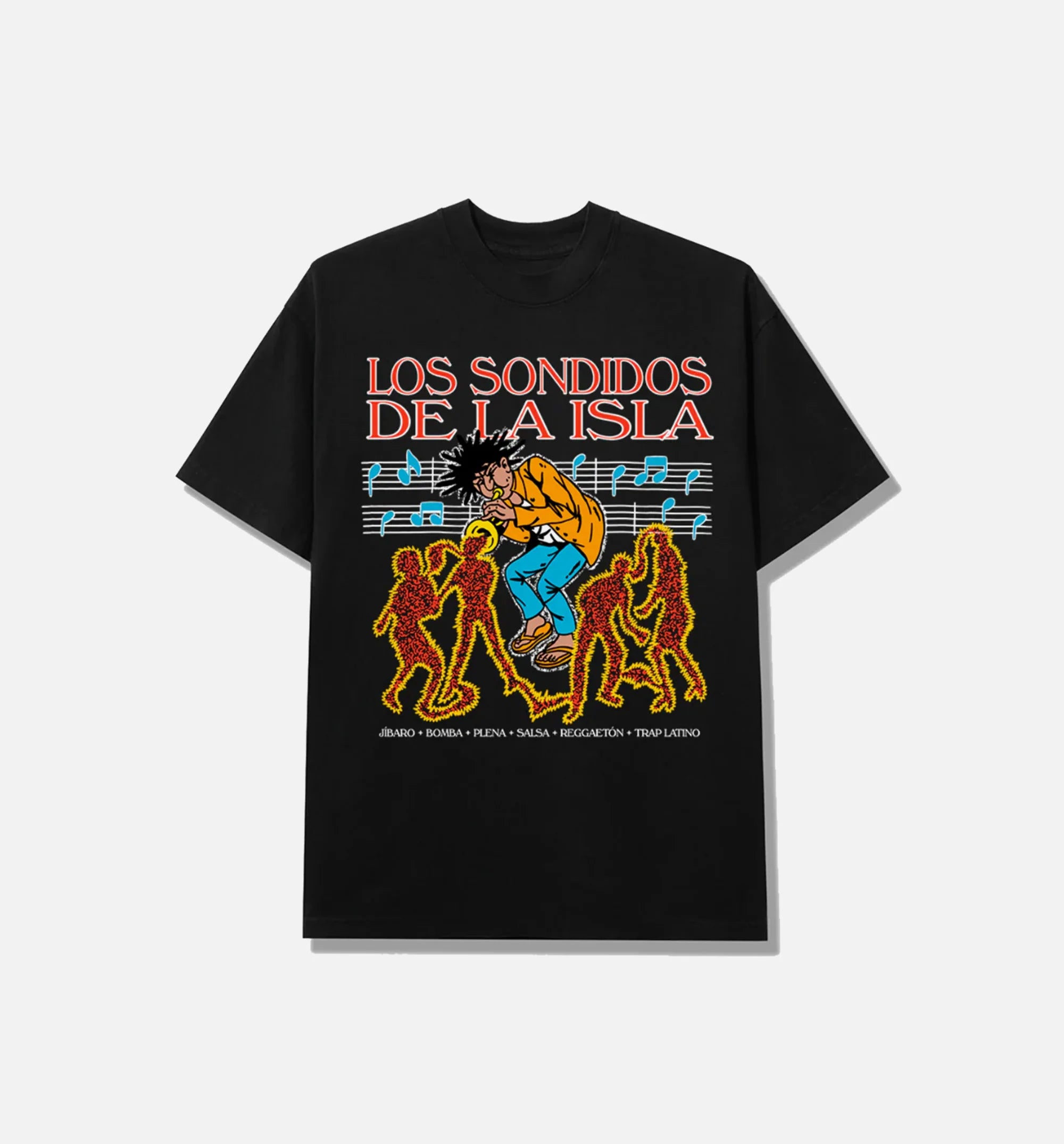 Sonidos De La Isla Mens Short Sleeve Shirt Black