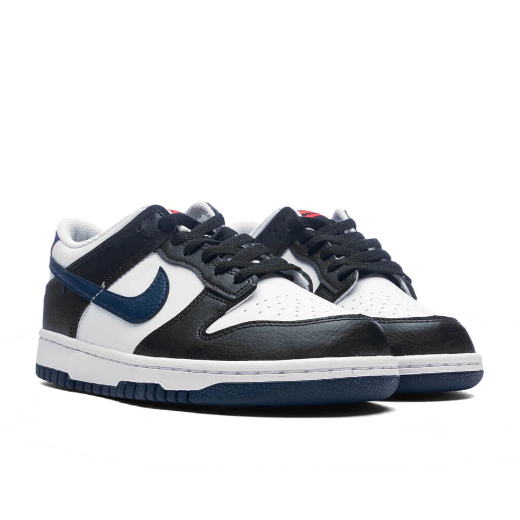 Dunk Low GS Black Midnight Navy White University Red
