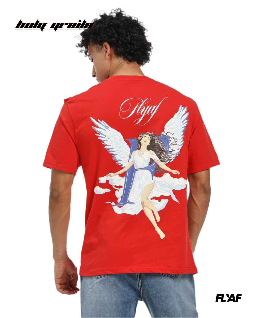 God Sent Red Oversize Tee HG x FLYAF
