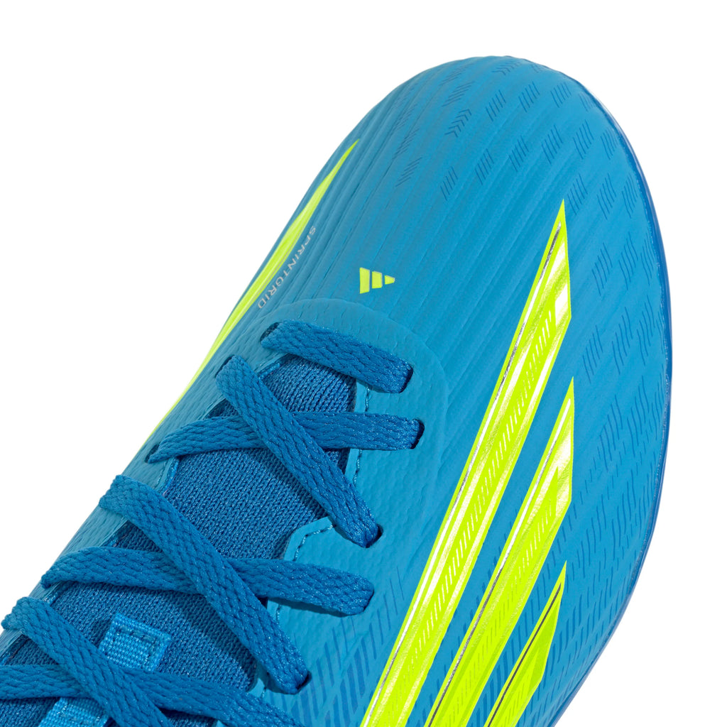 adidas F50 League Mid Cut FG MG Firm Ground Multi Ground Youth Soccer Cleats Blue Yellow Aqua