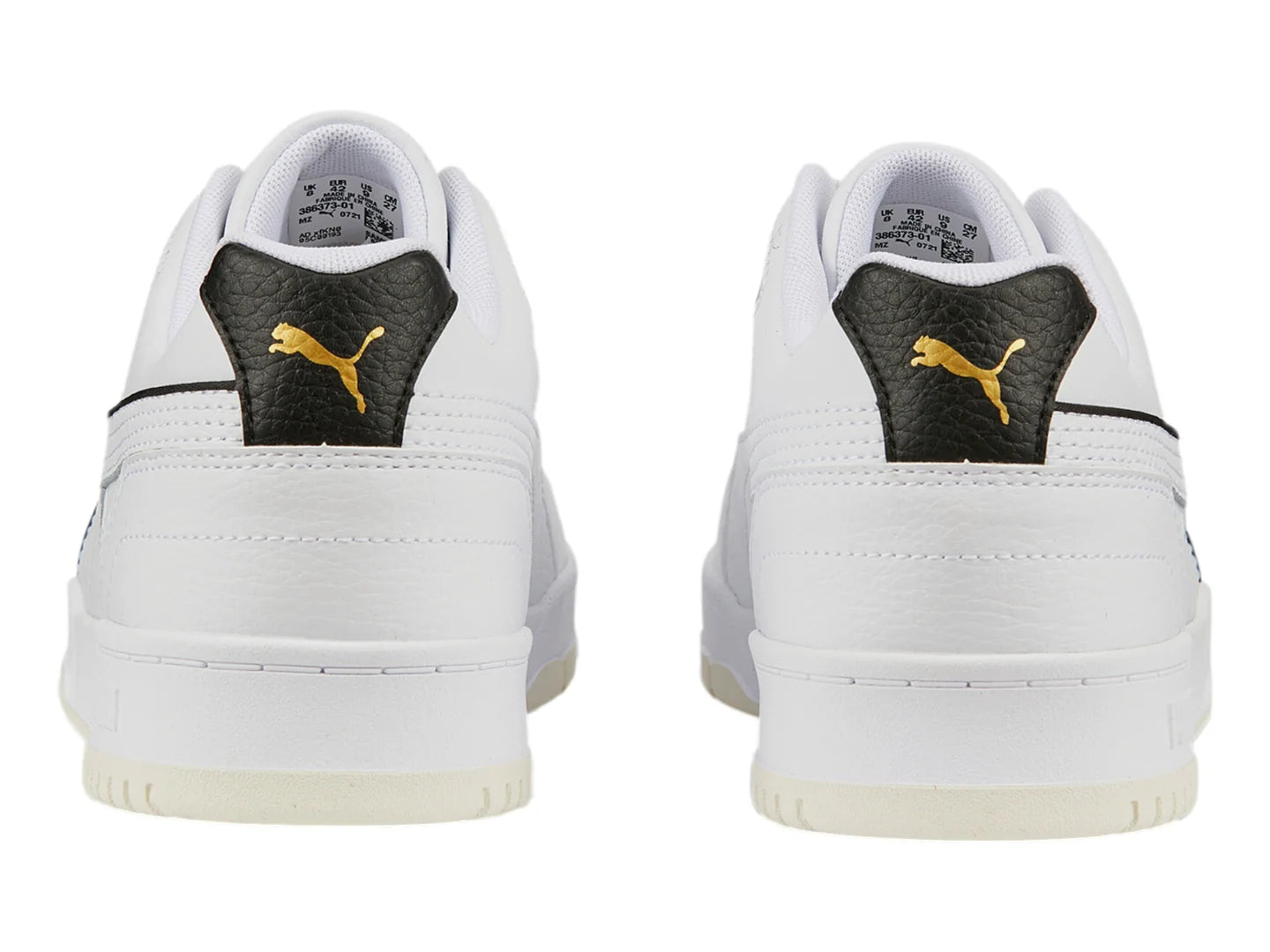Tenis PUMA RBD Game Low Blanco Negro y Oro para Hombre