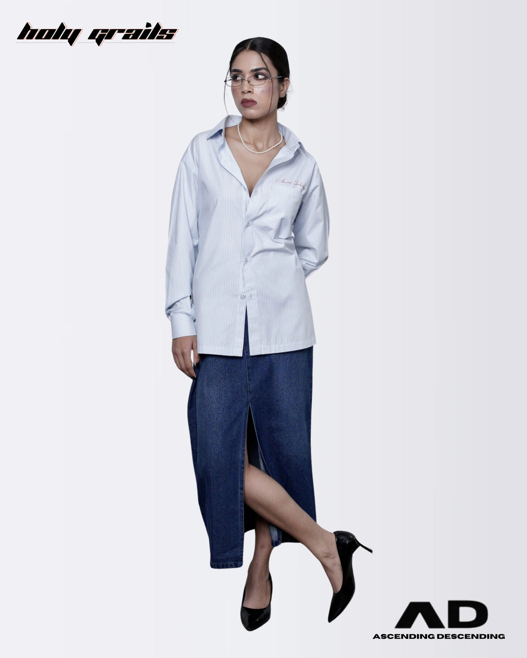 Boardroom Bleu Stripes Shirt HG x Ascending Descending
