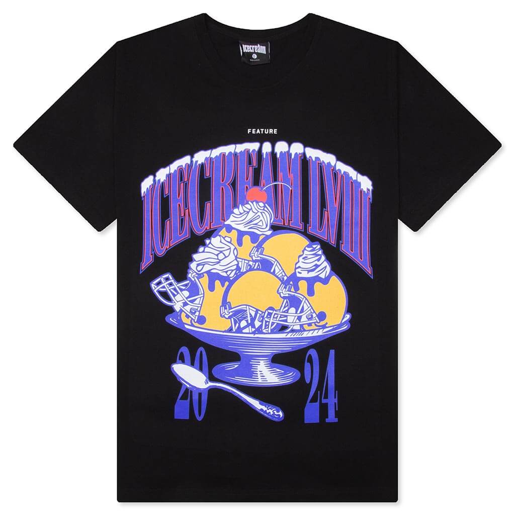 Feature x Icecream Super Bowl Short Sleeve Tee Black
