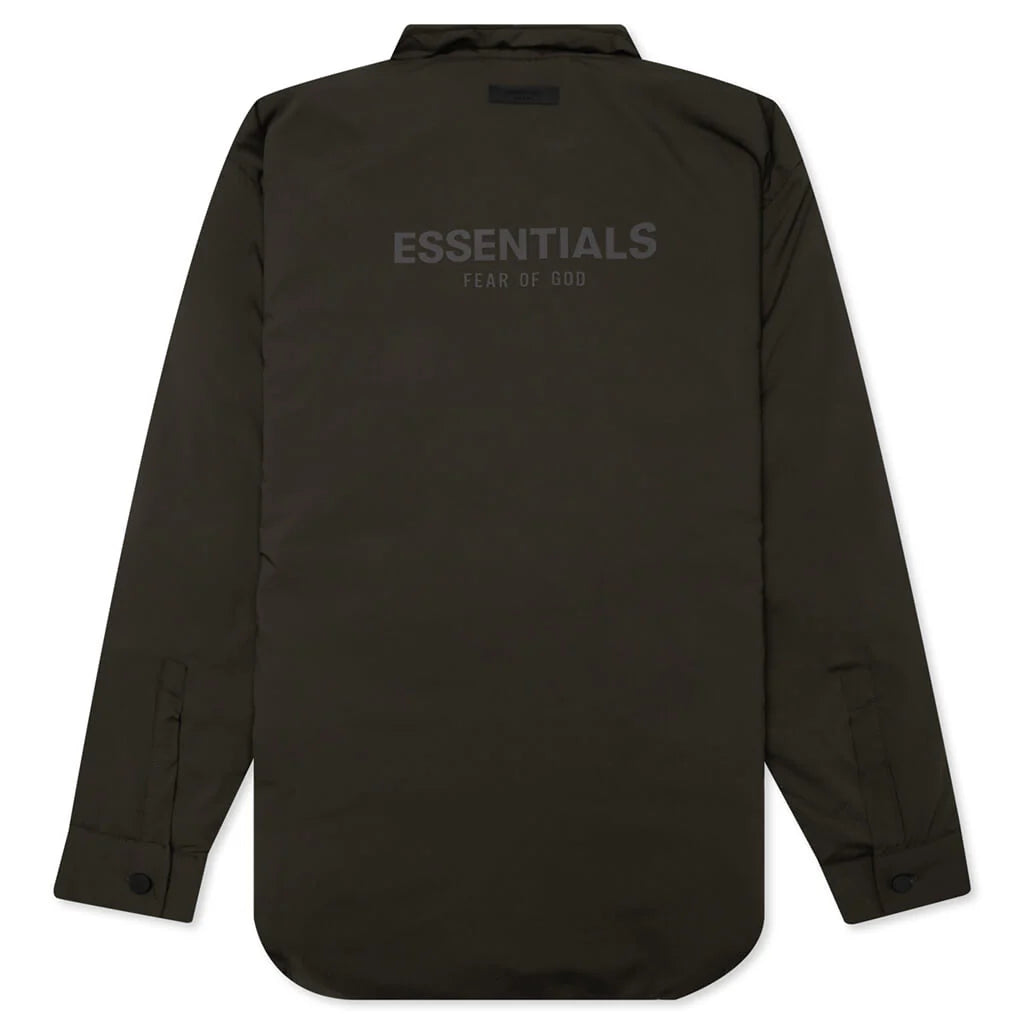 Nylon Filled Shirt Jacket Off Black