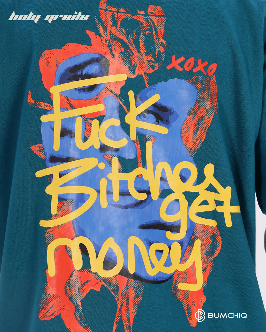 Money Rules Green Oversize Tee HG x Bumchiq