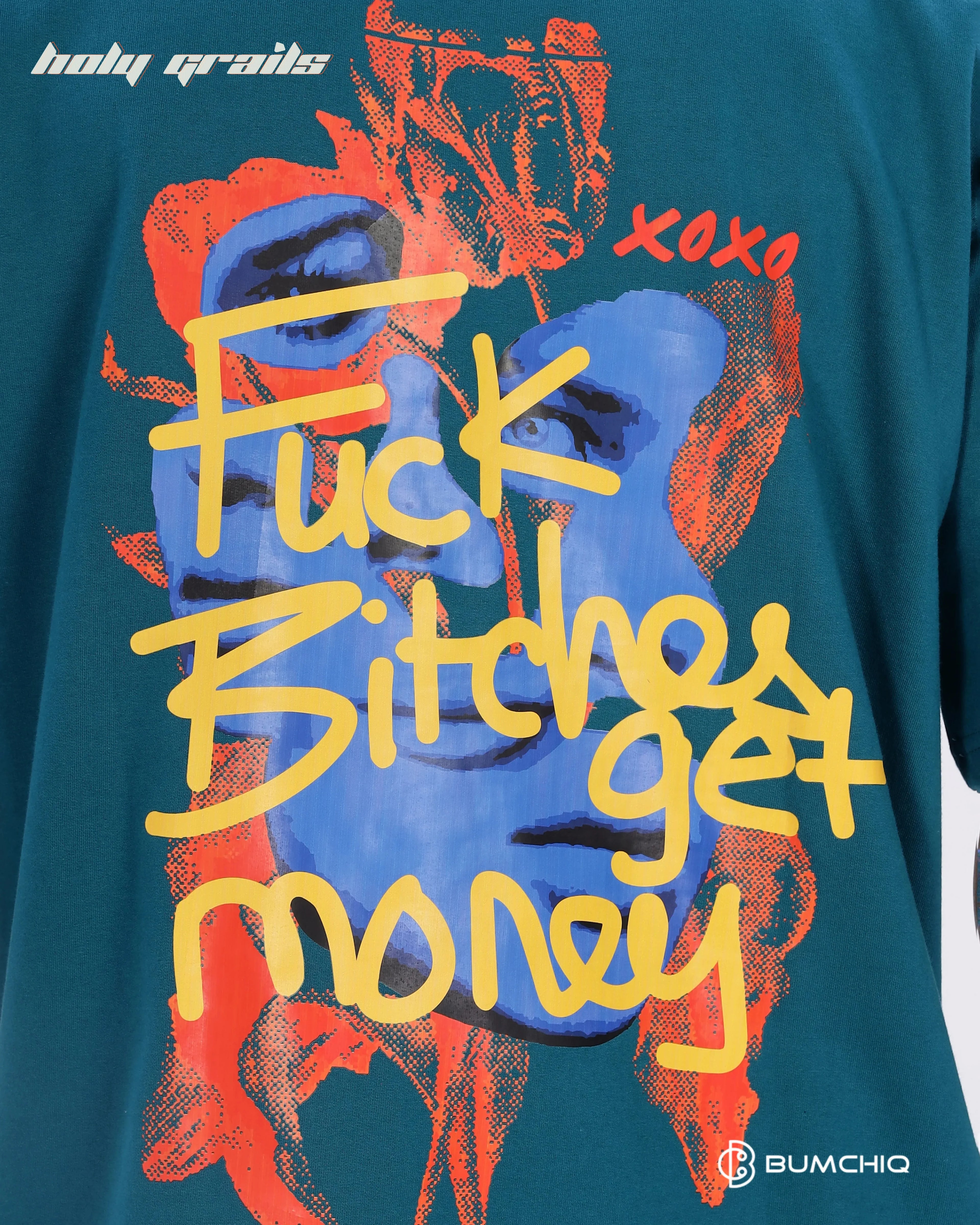 Money Rules Green Oversize Tee HG x Bumchiq