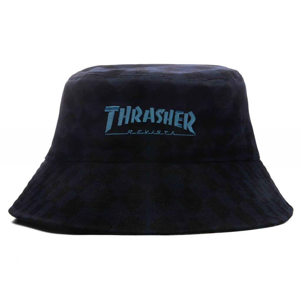 adidas Originals x Thrasher x AFA Argentina Bucket Hat Night Navy Light Blue