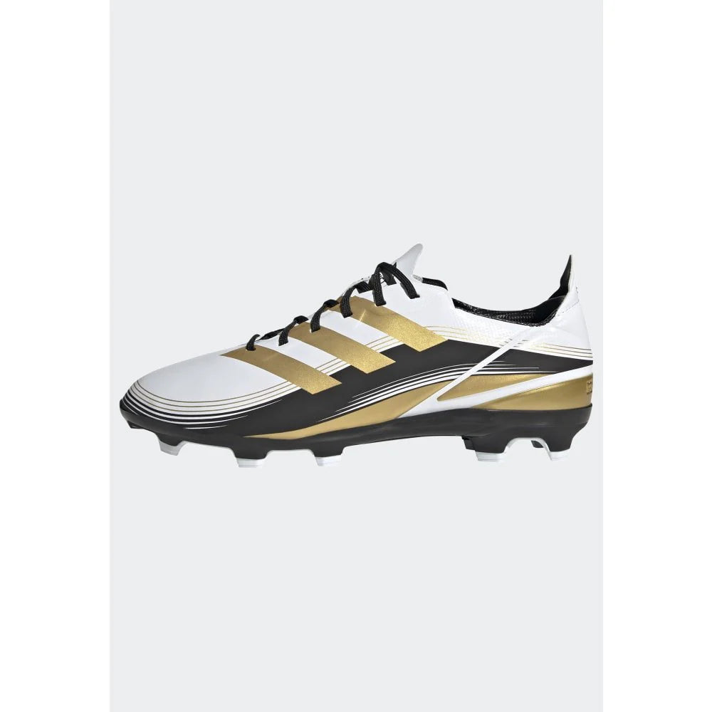 adidas Kids Game Mode FG J Firm Ground Soccer Cleats White Gold Black