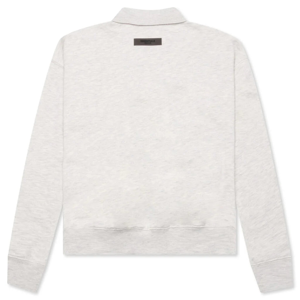 Kids Core L S Polo Light Oatmeal