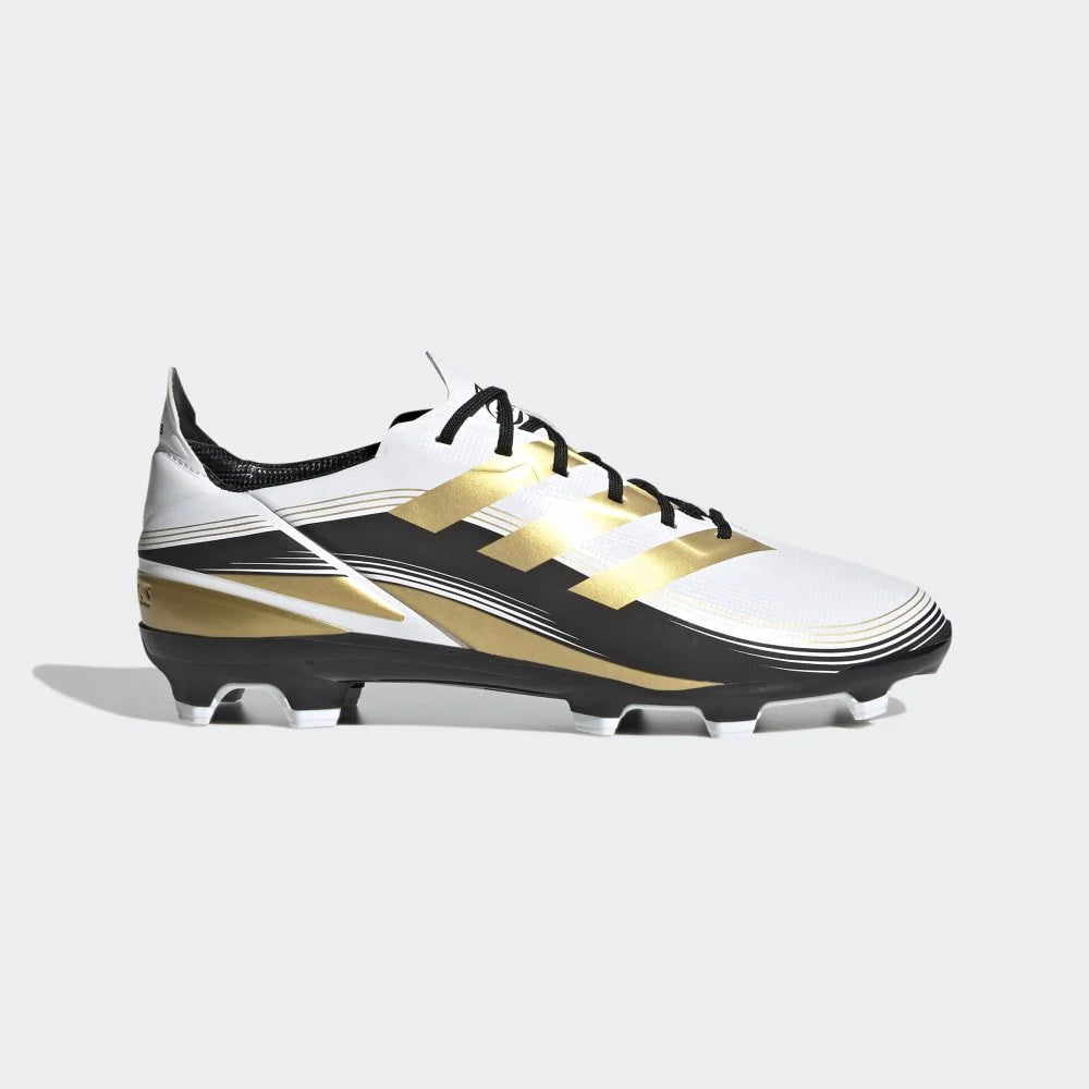adidas Kids Game Mode FG J Firm Ground Soccer Cleats White Gold Black