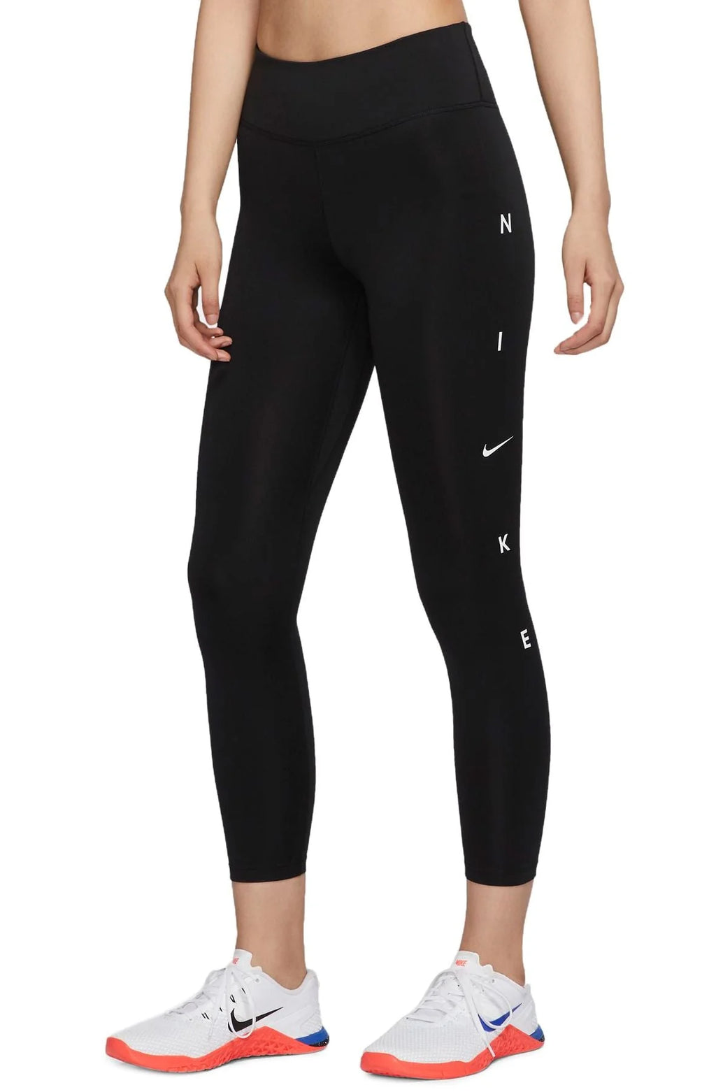Nike One Graphic Tights Black Whi