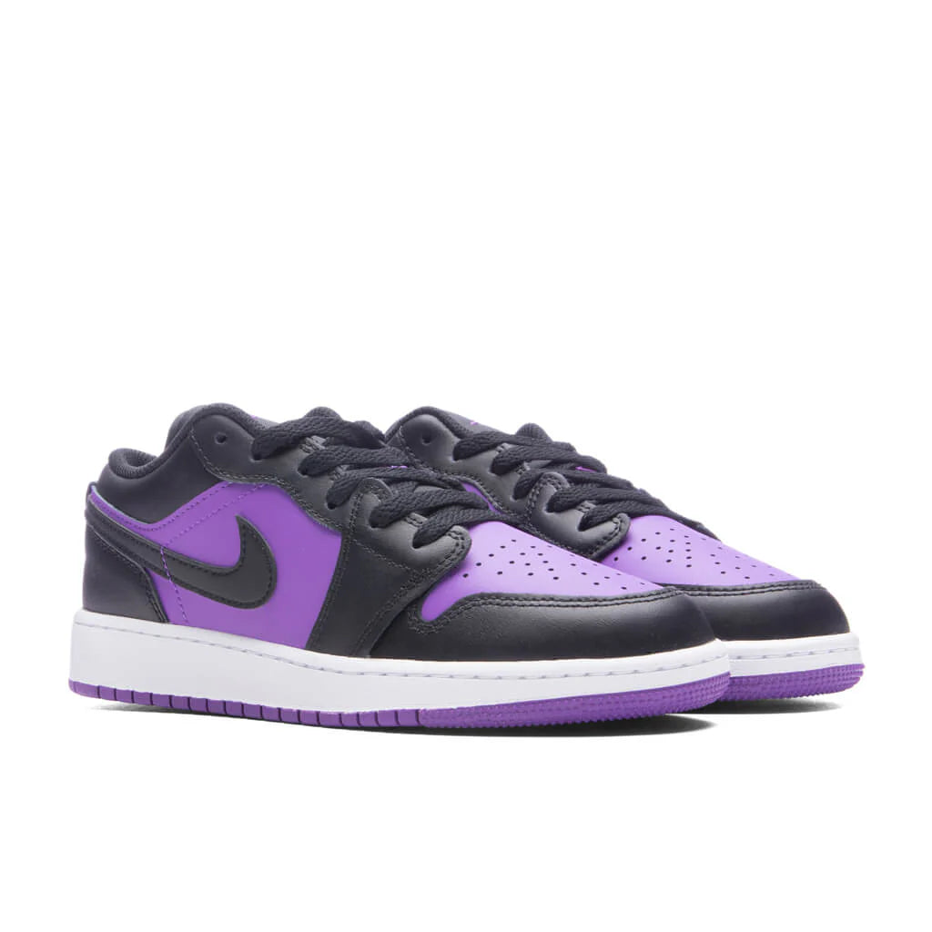 Air Jordan 1 Low GS Purple Venom Black White