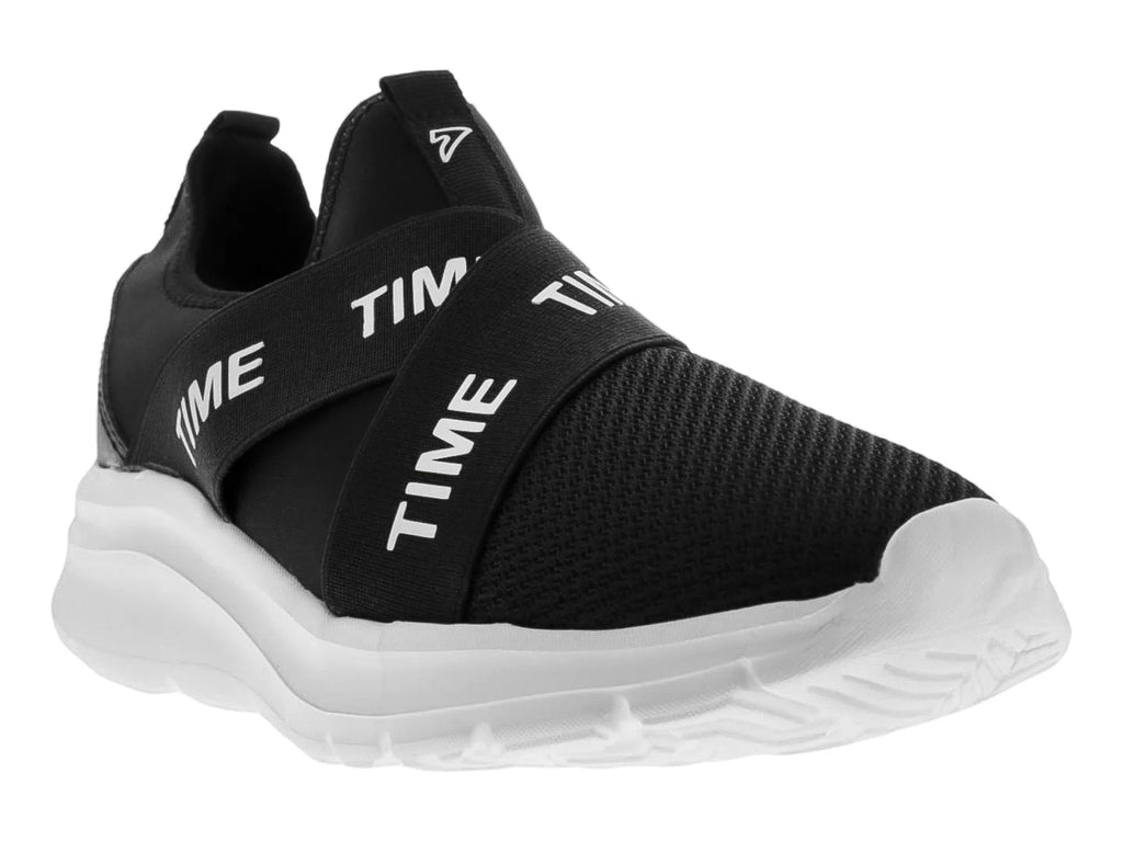 Tenis Sport Time Negro Plata para Mujer