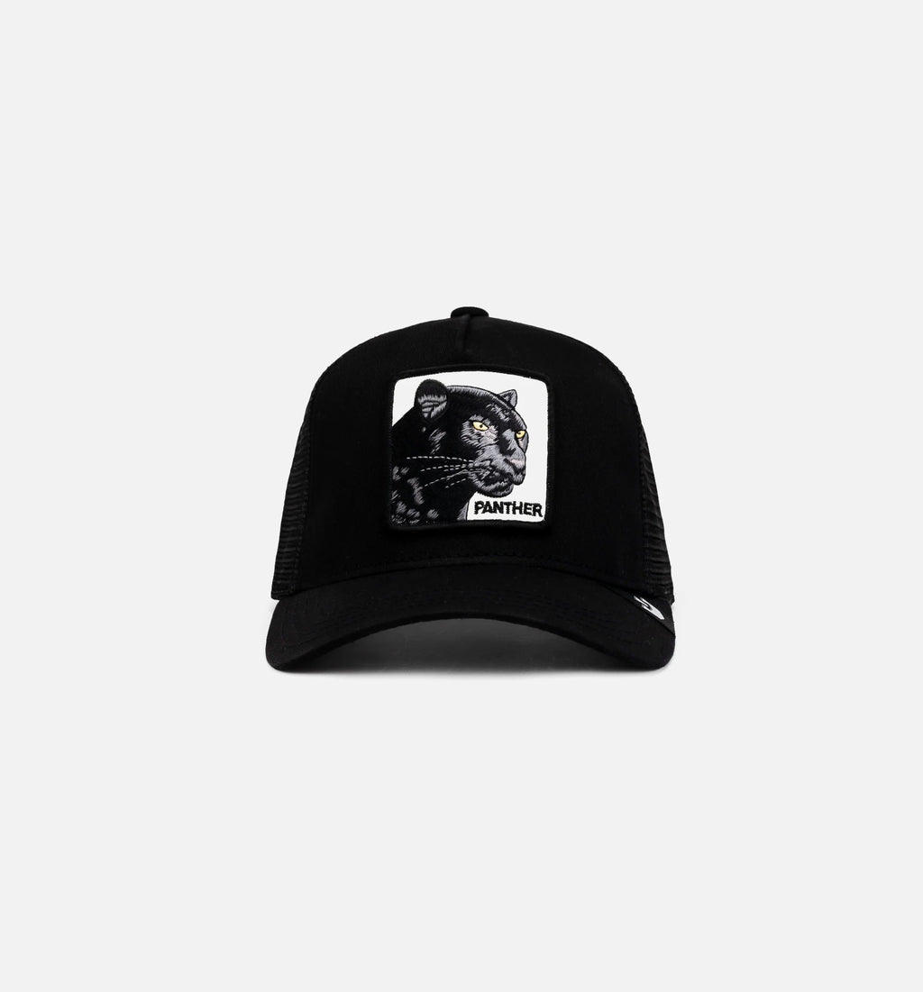 The Panther Trucker Mens Hat Black