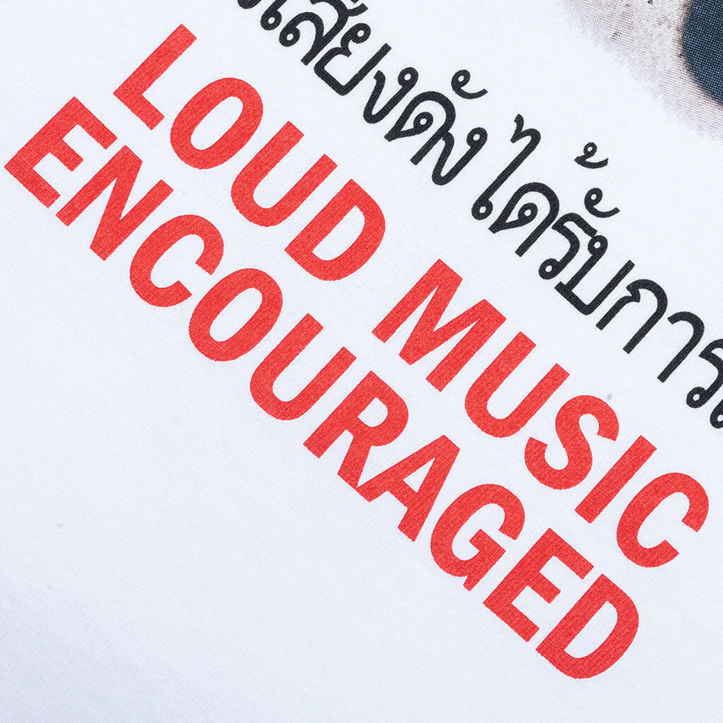 Pleasures x Boiler Room Loud Music T Shirt White