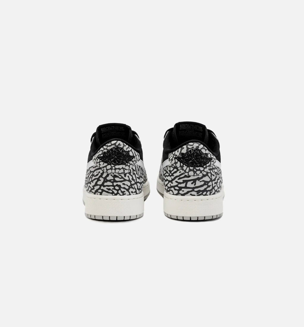 Air Jordan 1 Retro Low OG Black Cement Grade School Lifestyle Shoe Black Grey