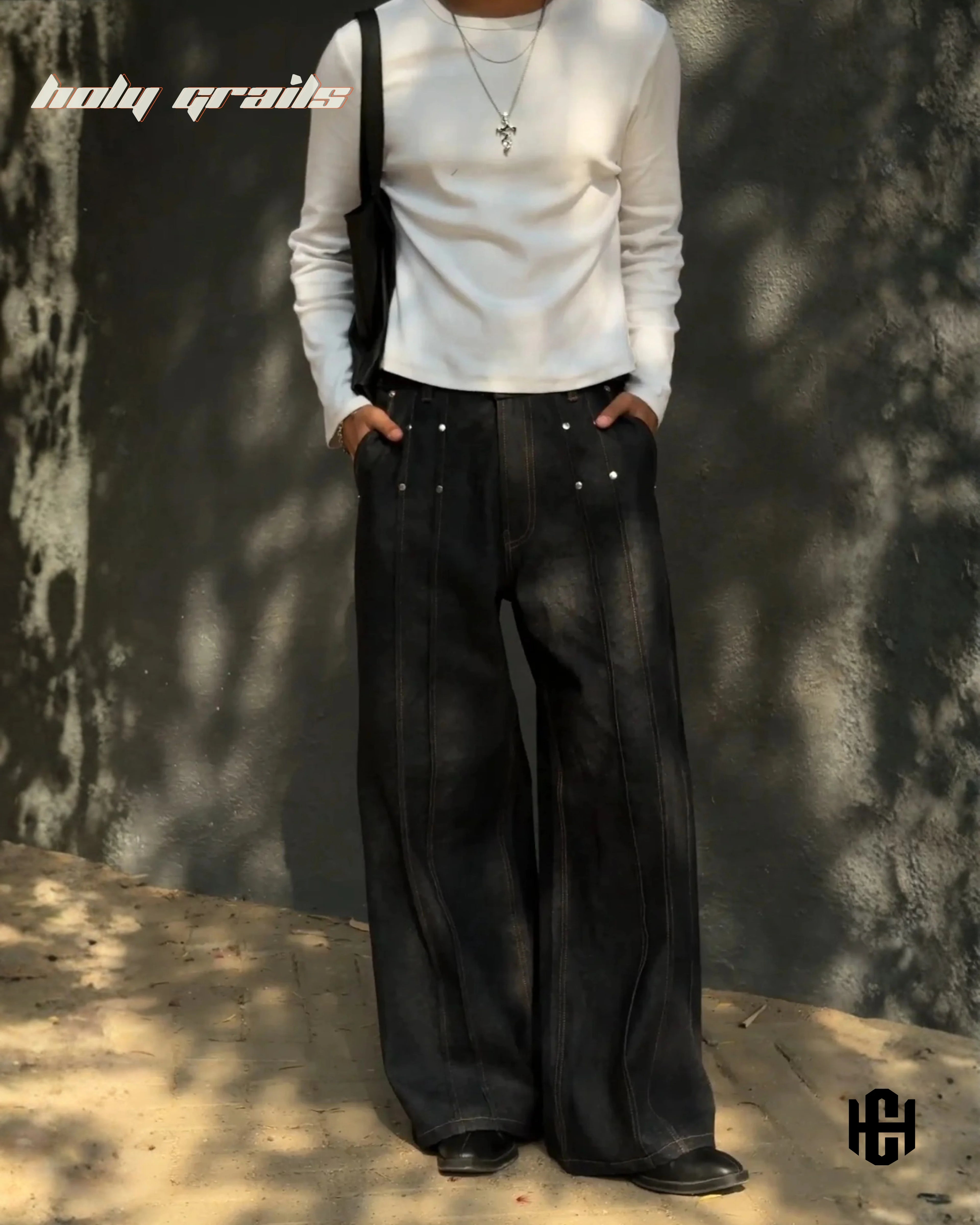 Vertex Raw Black Denim Jeans HG x Charactr