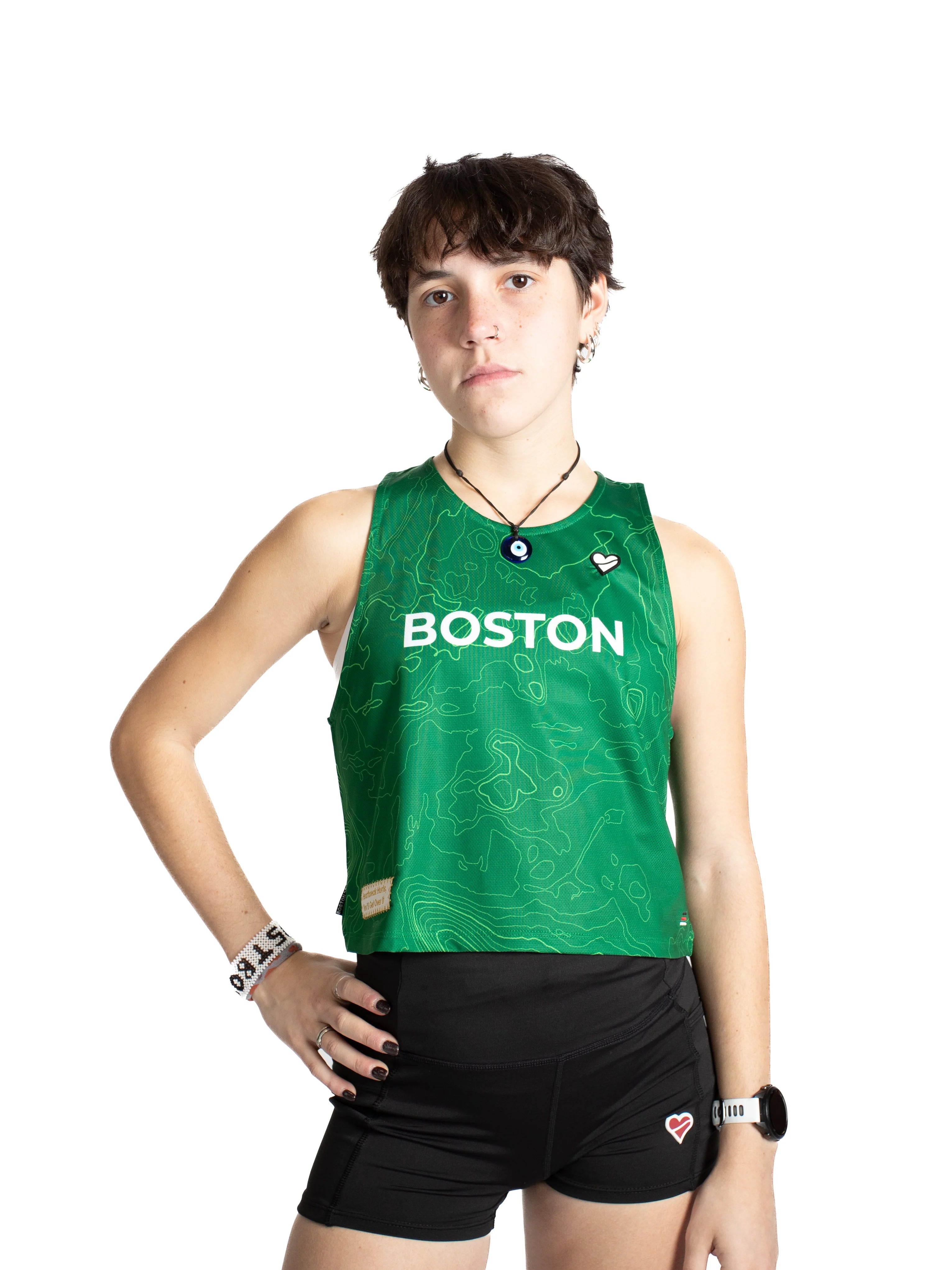 Heartbreak Womens Boston Crop Singlet