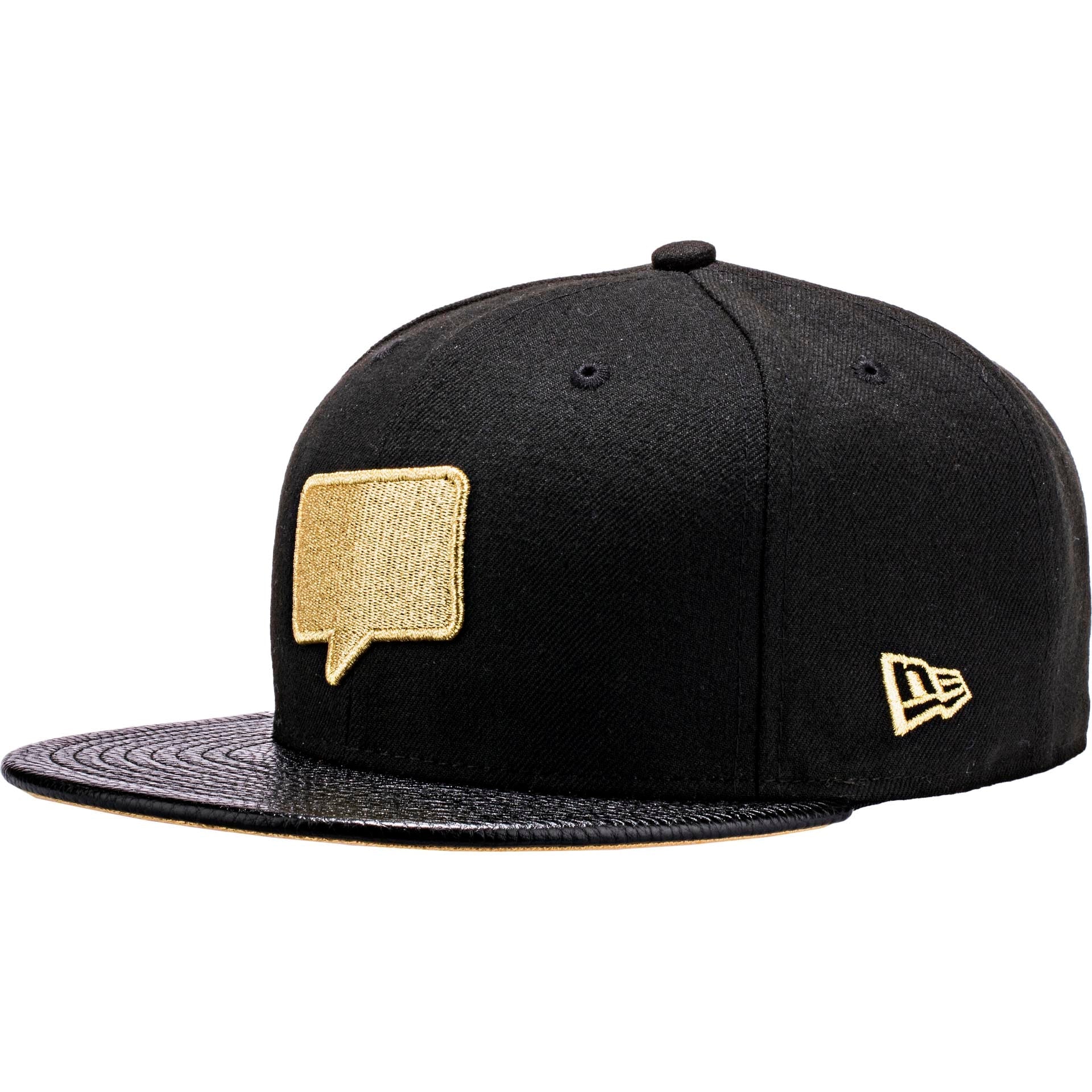 Nice Kicks X New Era Snapback Hat Black Metallic Gold