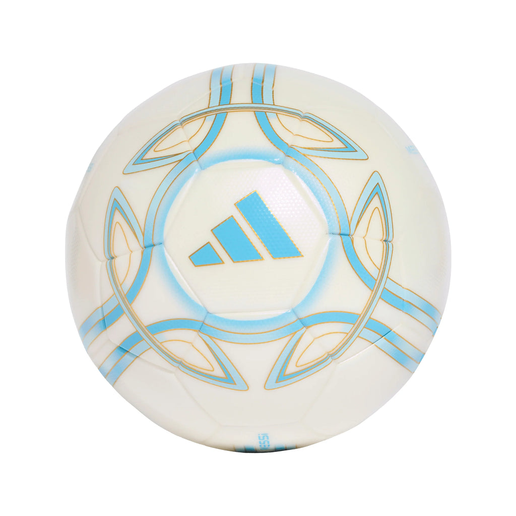 adidas Messi League Soccer Ball Ivory Blue