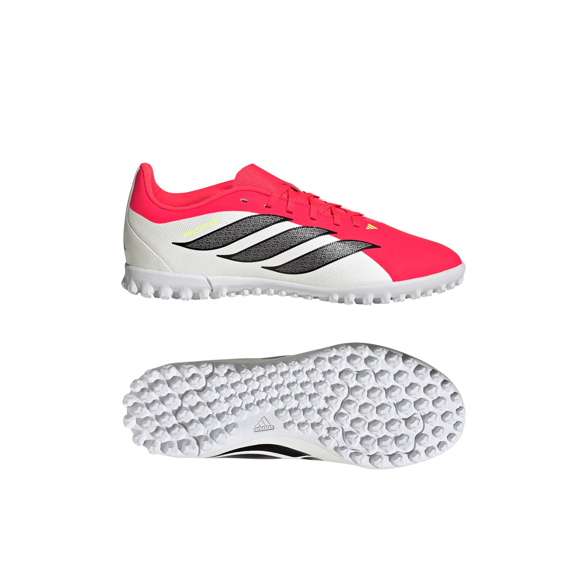 adidas Predator Club TF Turf Youth Soccer Cleats Red Black White