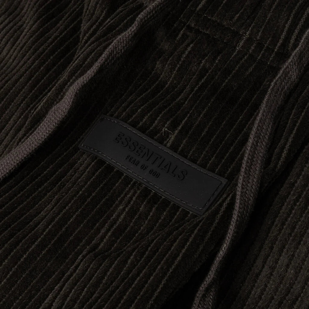 Womens Relaxed Corduroy Trouser Off Black