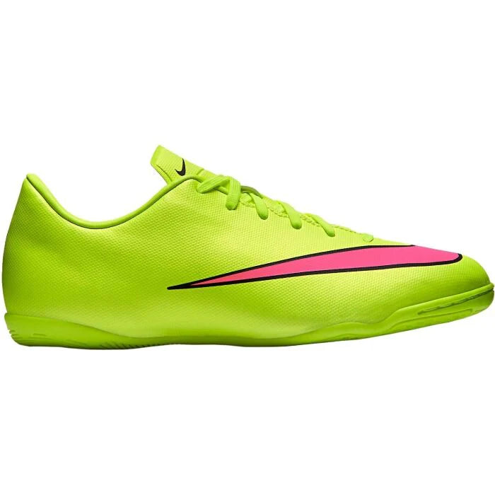 Nike JR Mercurial Victory V IC Youth Indoor Soccer Shoes Volt Black Pink