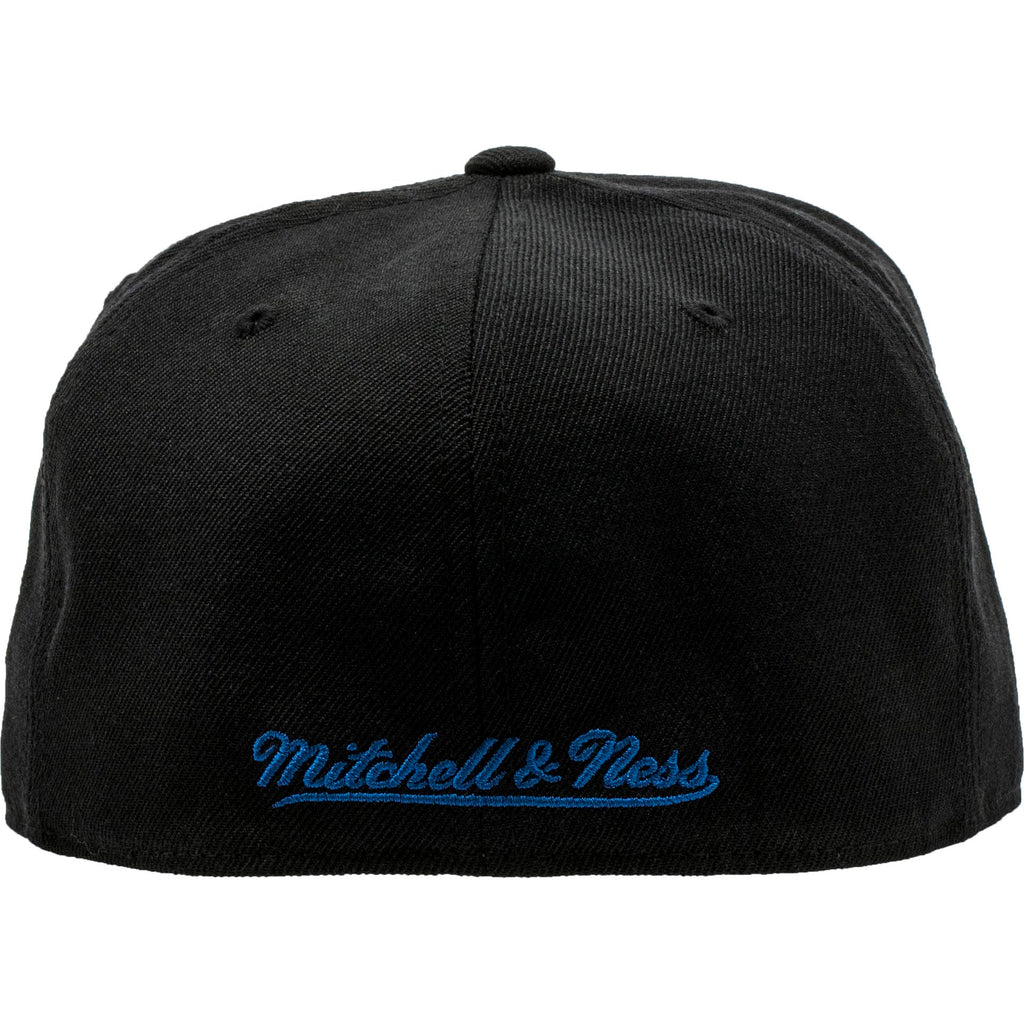Golden State Warriors NBA High Crown Fitted Hat Mens Black Yellow