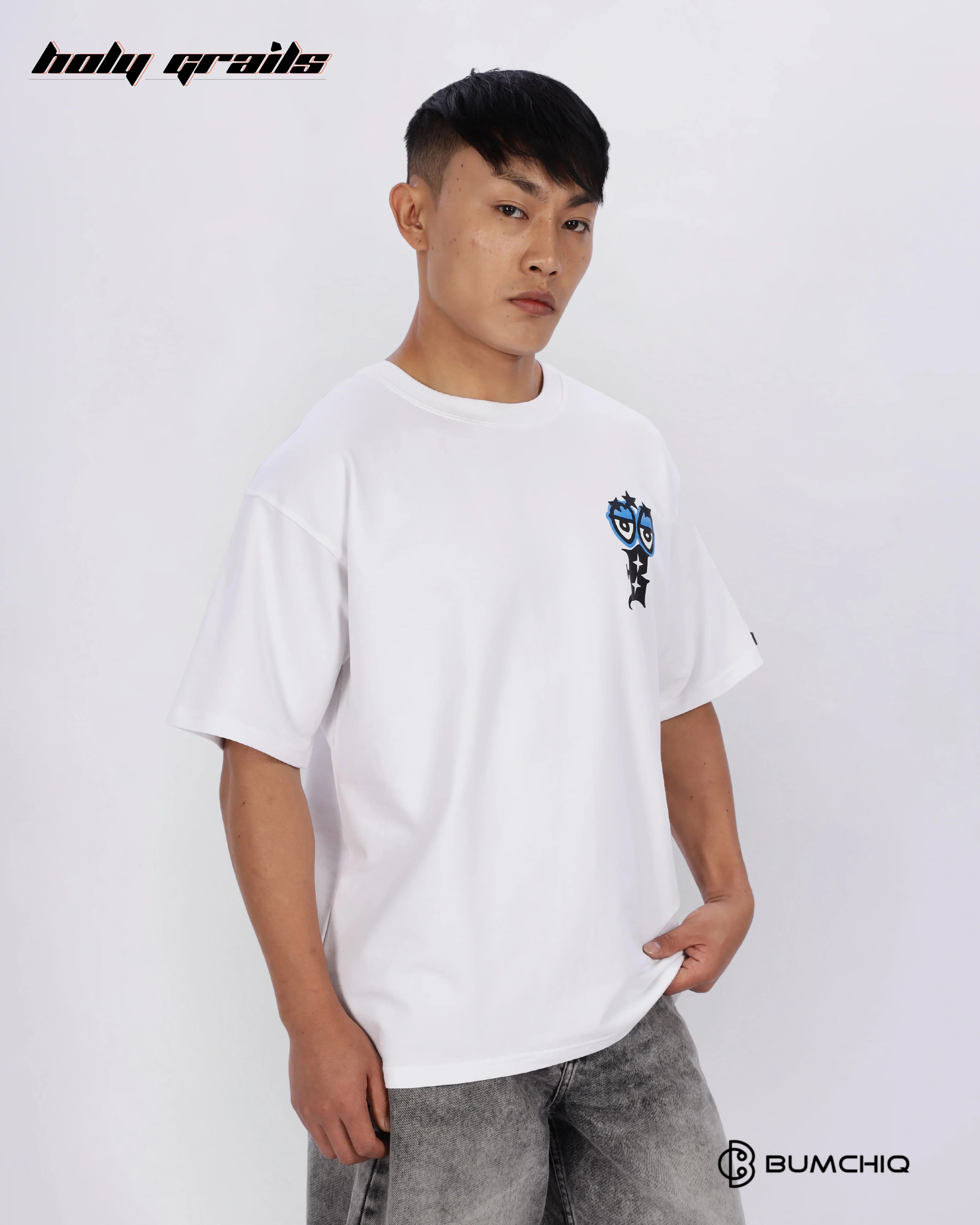 Best Happen White Oversize Tee HG x Bumchiq