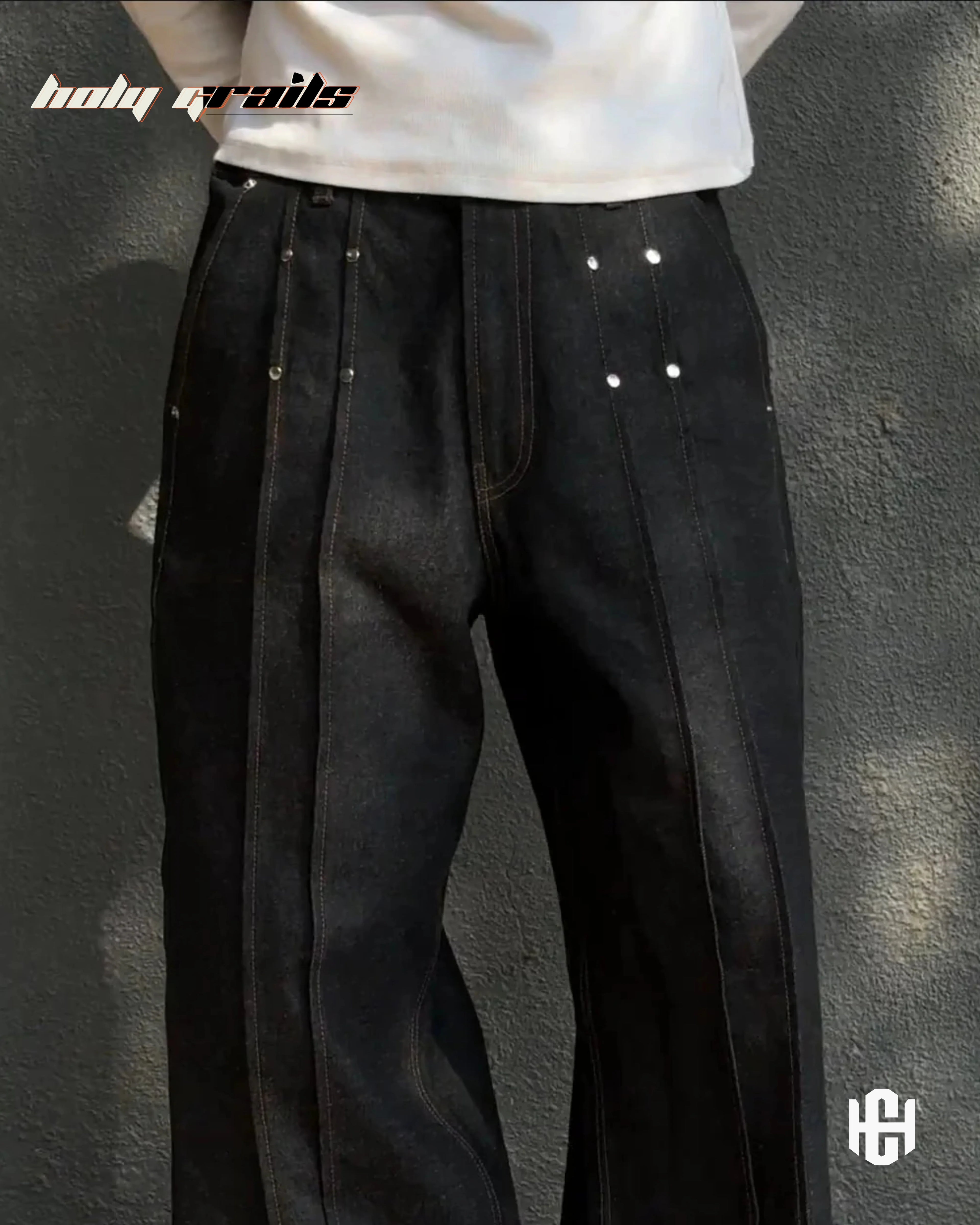 Vertex Raw Black Denim Jeans HG x Charactr
