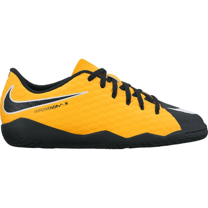 Nike Jr HypervenomX Phelon III IC Indoor Soccer Shoes Laser Orange White Black