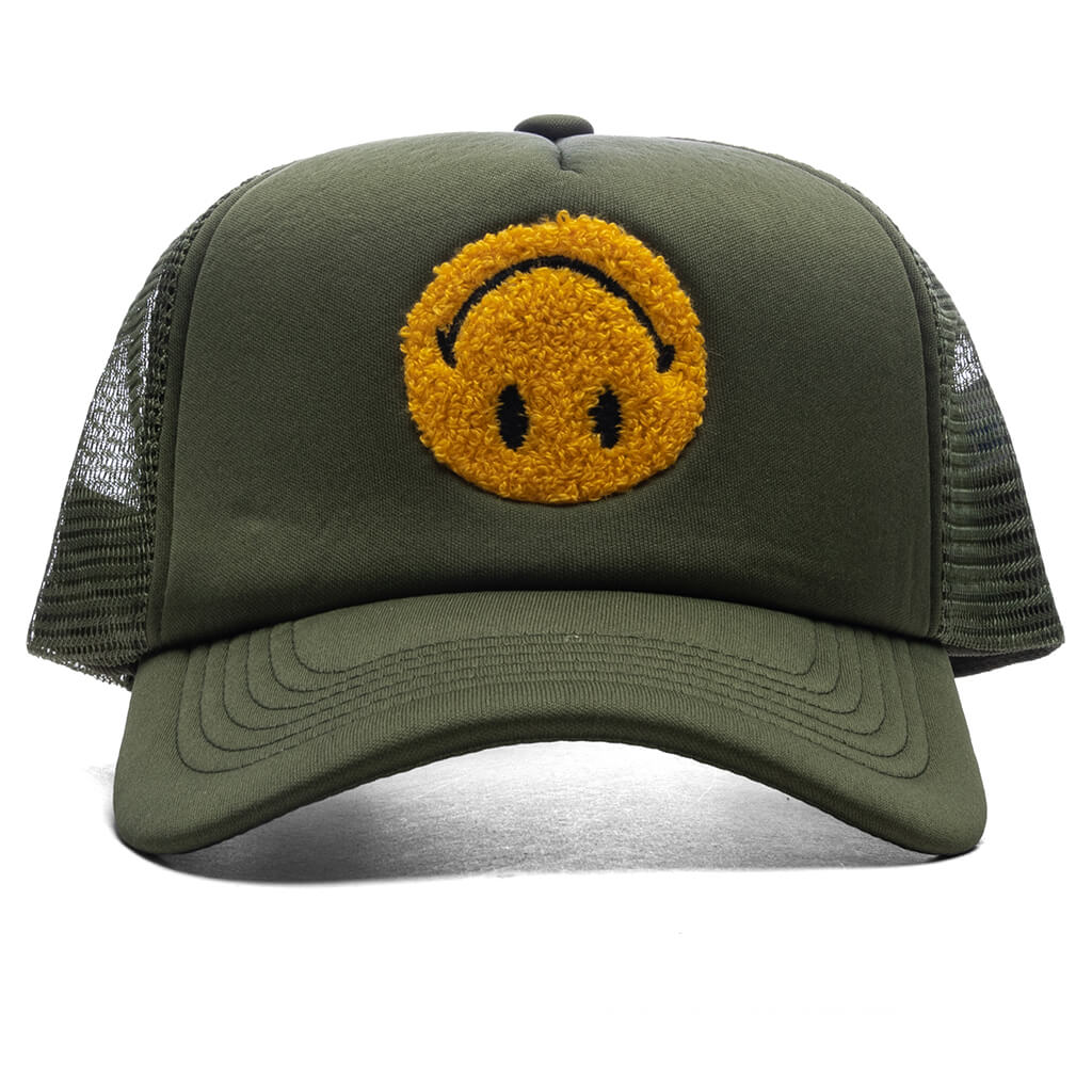 Smiley Upside Down Trucker Hat Kelp