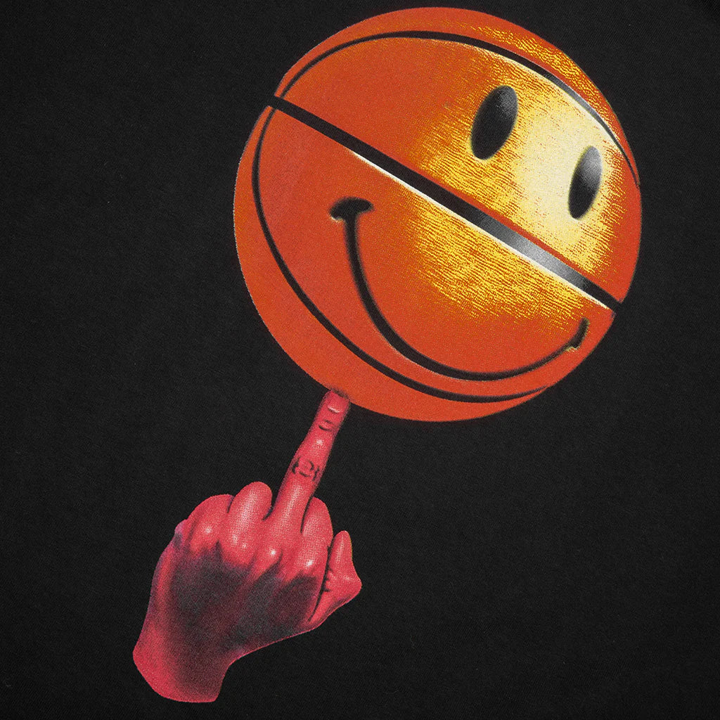 Smiley Good Game T Shirt Washed Black