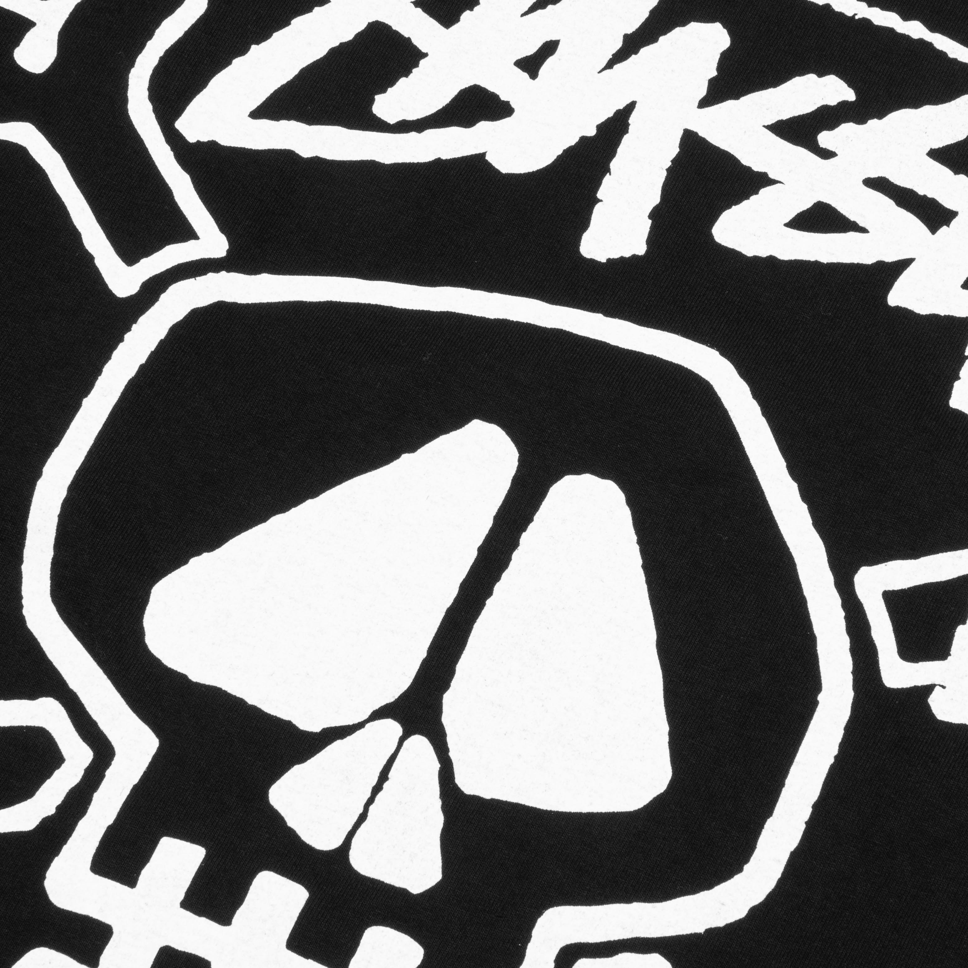 Skull Bones Pigment Dyed Tee Black