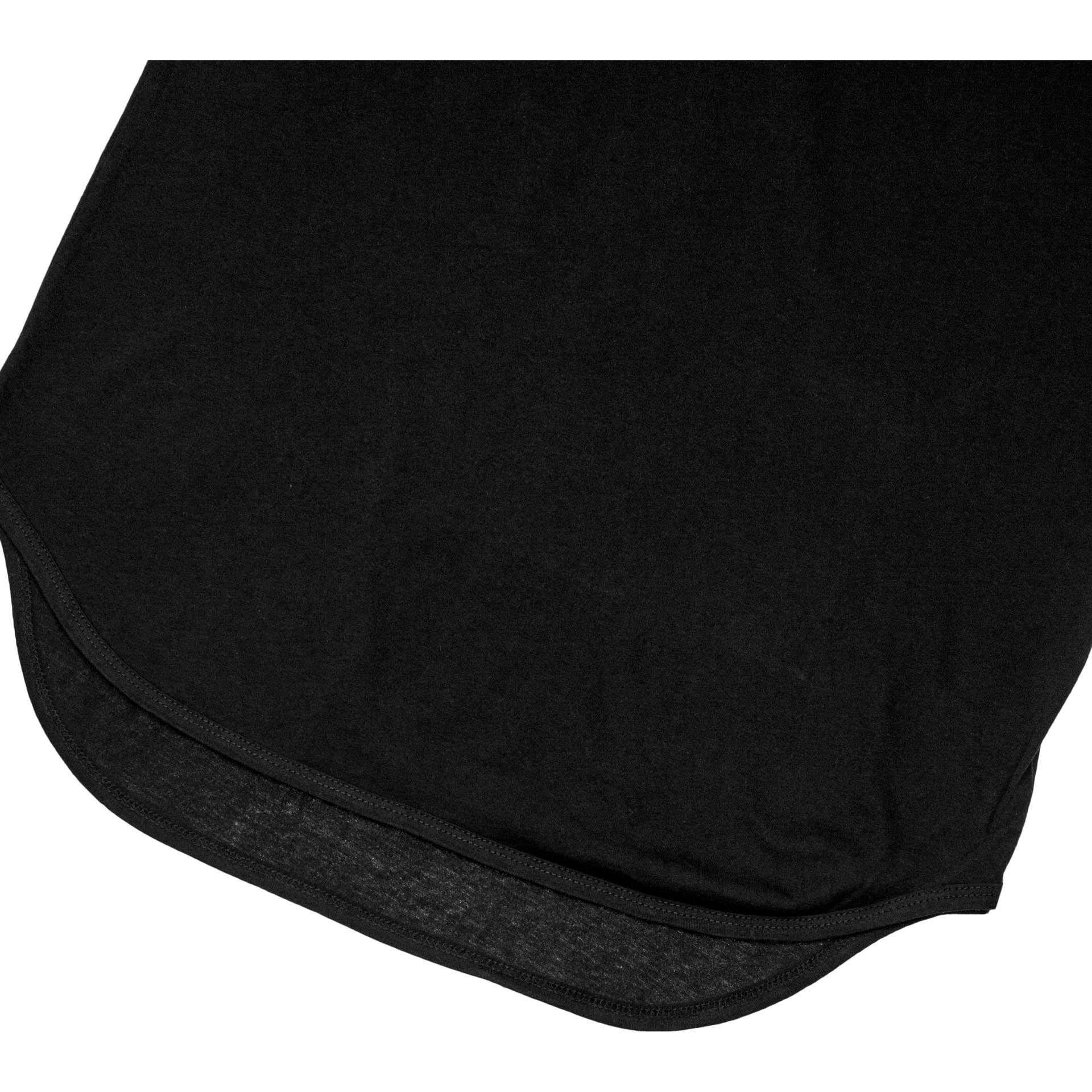 Nice Kicks Curved Hem Tee Mens Black