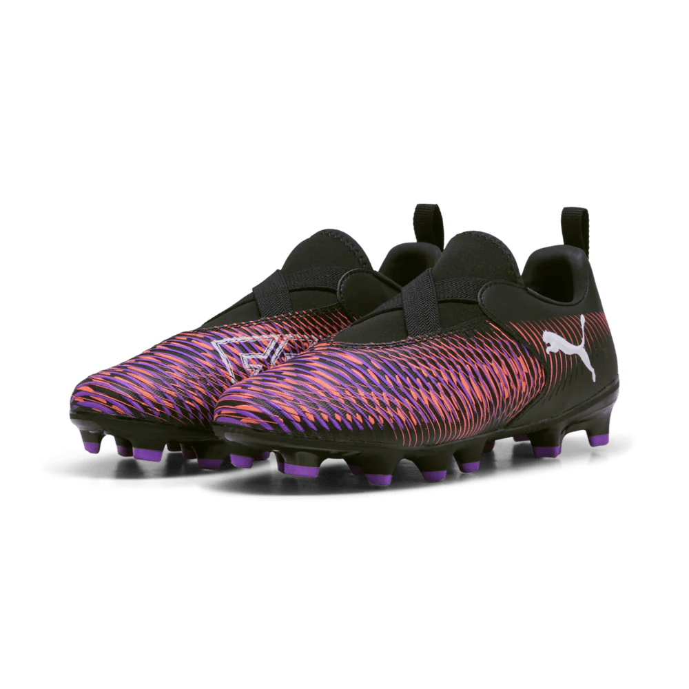 PUMA Future 8 Match Laceless FG AG Multi Ground Soccer Cleats Junior Black