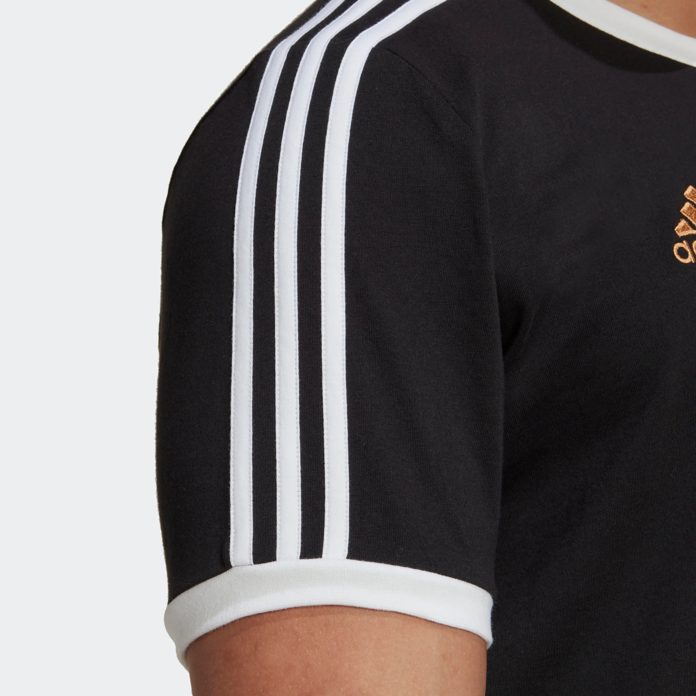 adidas Germany DNA 3 Strpes Mens Soccer T Shirt Black White