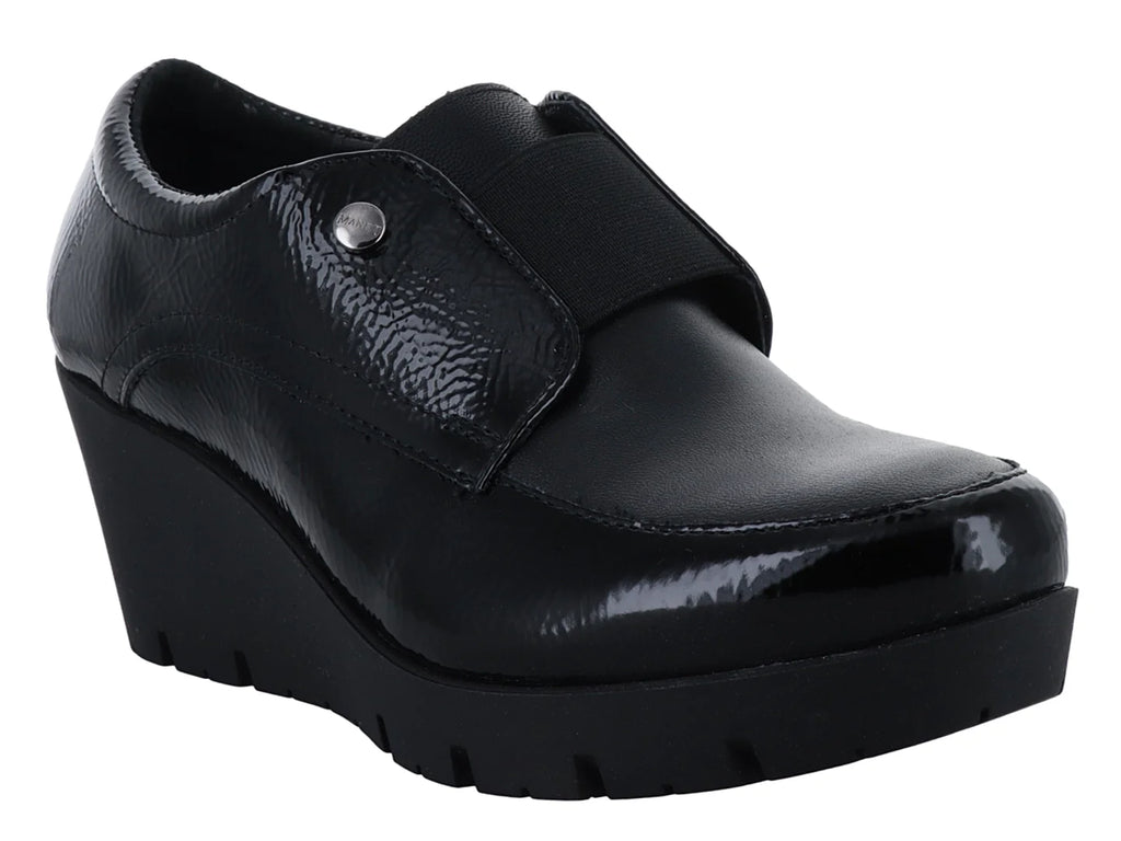 Zapatos Confort Manet Piel Negro para Mujer