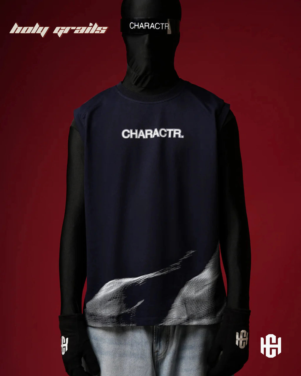 Wave Ocean Blue Sleeveless Vest HG x Charactr
