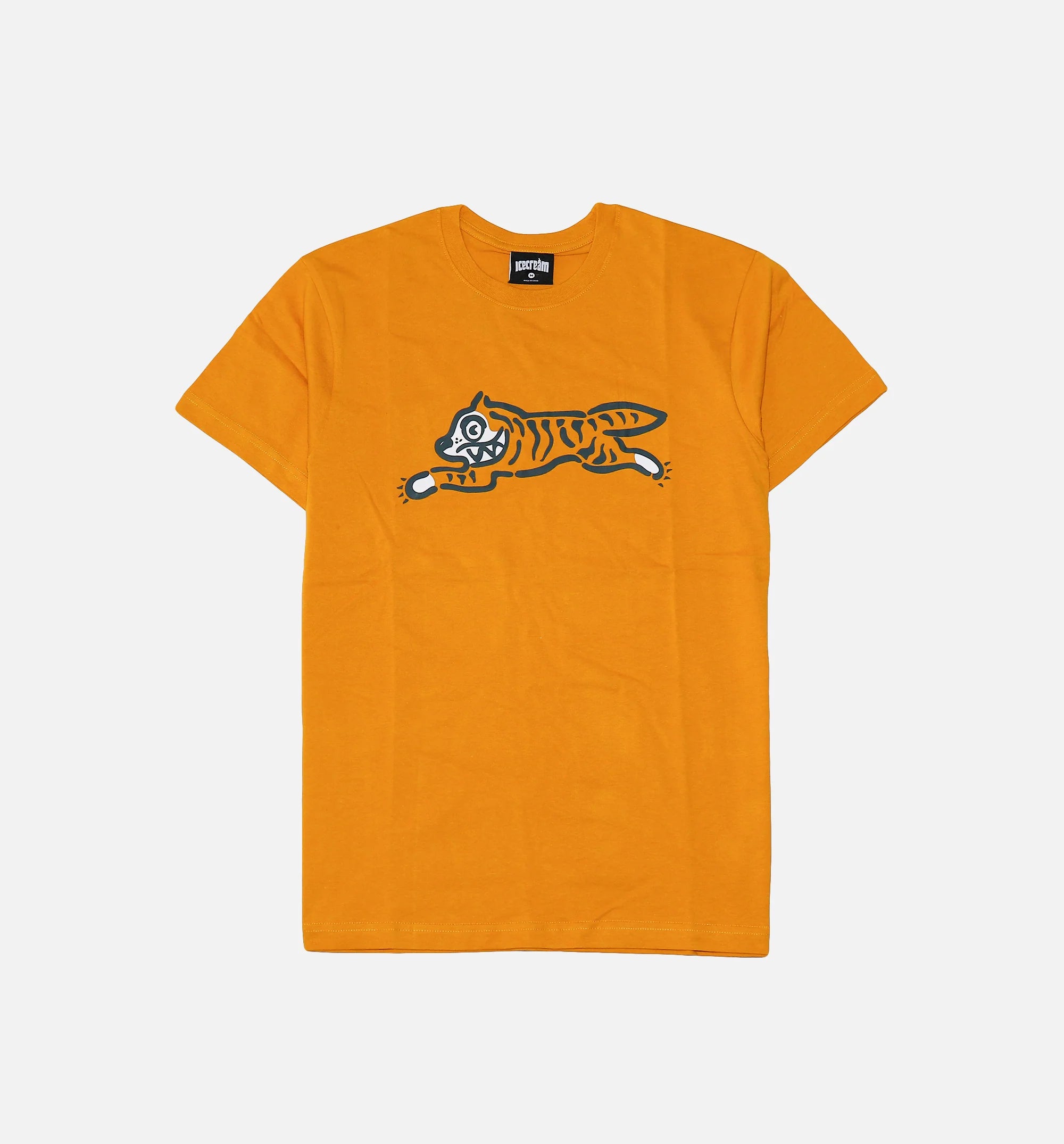 Tiger Short Sleeve Tee Mens T Shirt Gold