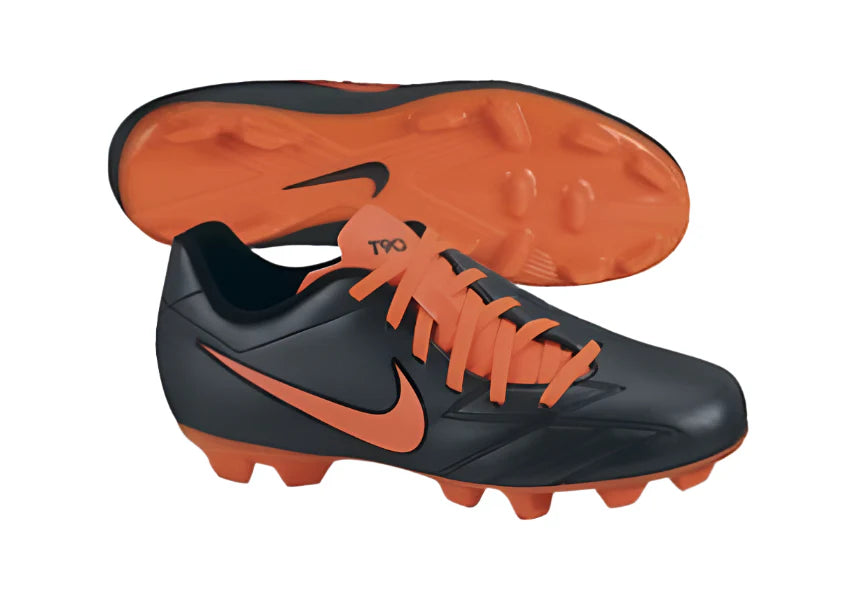 Nike Jr T90 Shoot IV FG Firm Ground Youth Soccer Cleats Black Crimson