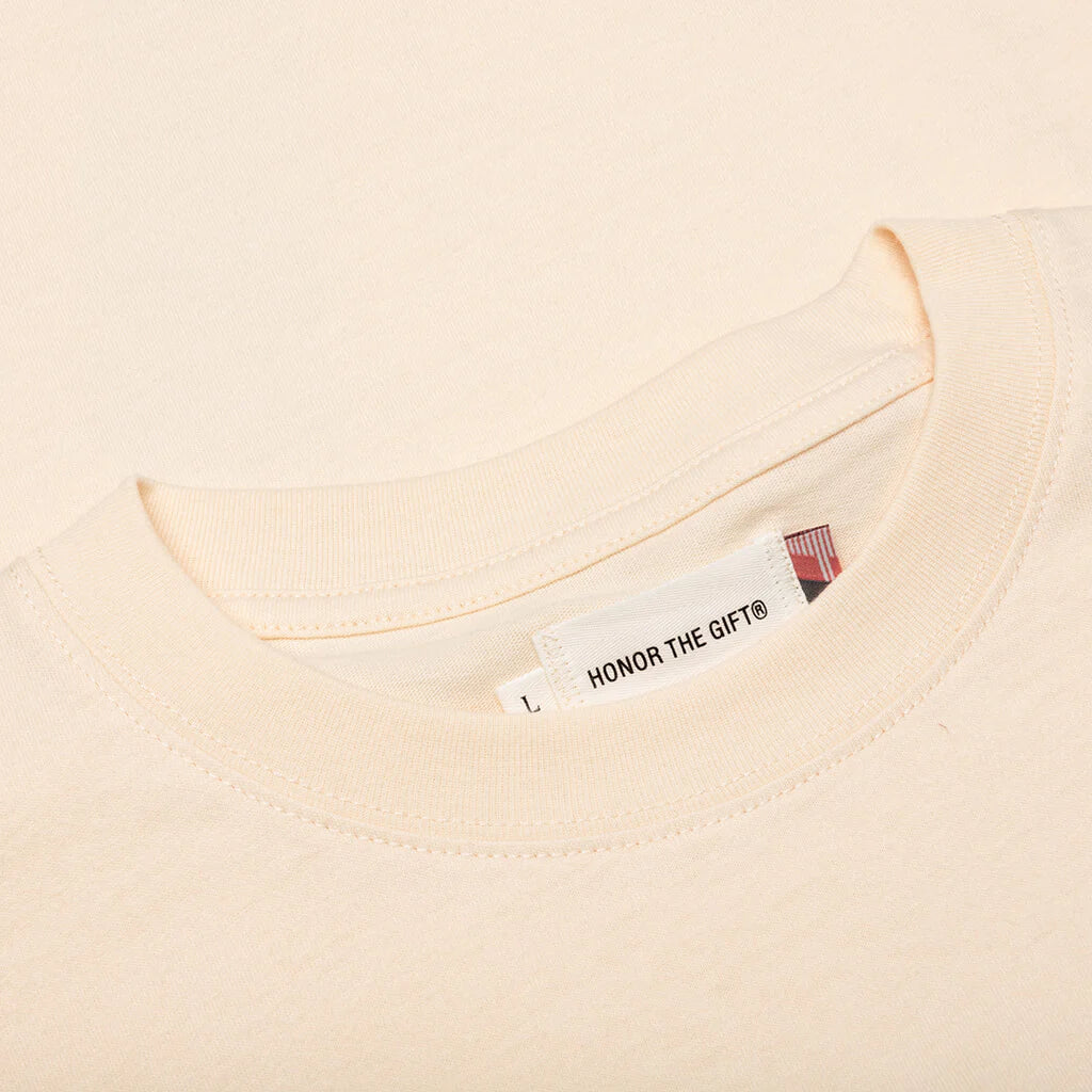 B Summer HTG Embroidery Logo S S Tee Bone