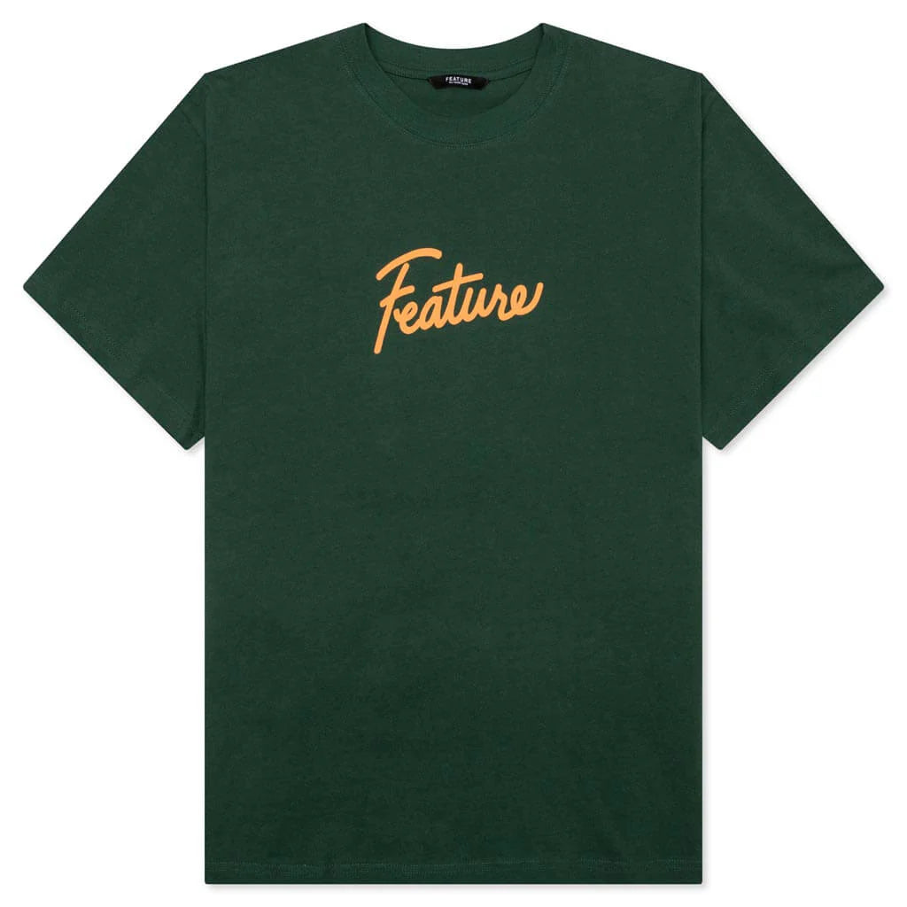 Script Tee Dark Green