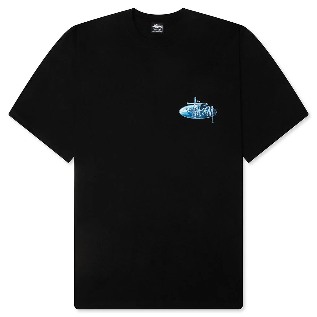 Wave Oval Tee Black