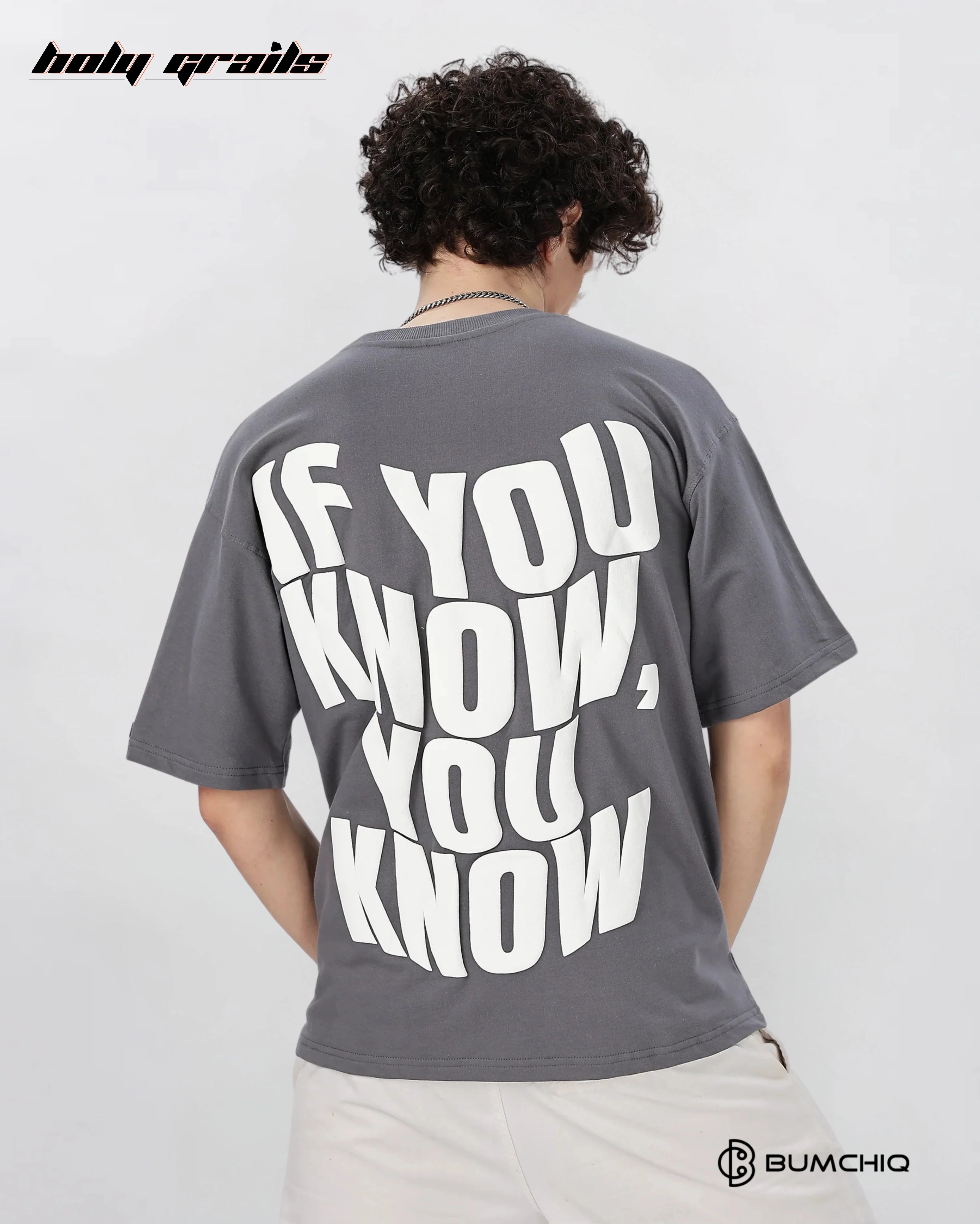 IYKYK Grey Oversize Tee HG x Bumchiq