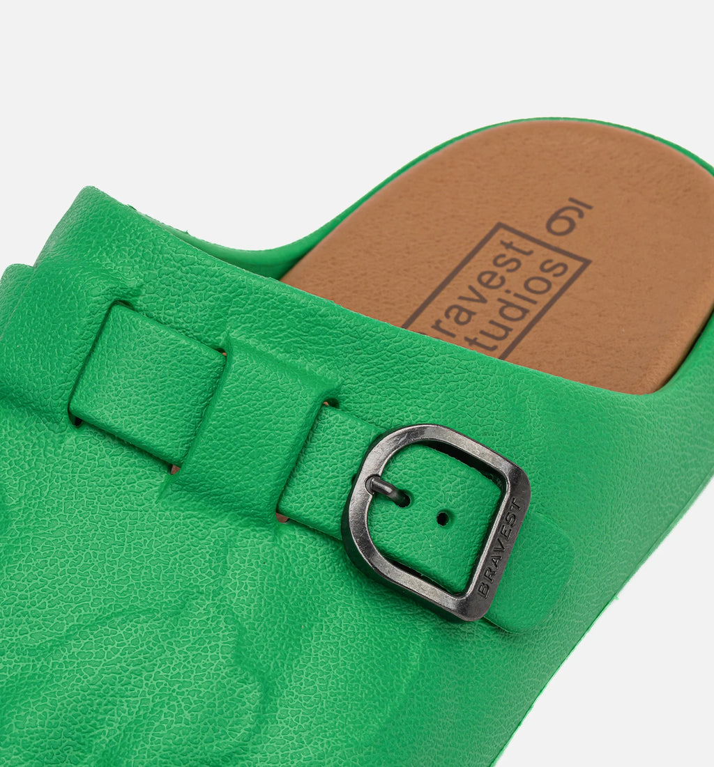 Green Foot Clog Mens Sandal Green