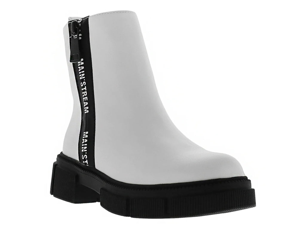 Botines Combat Roze Blanco para Mujer