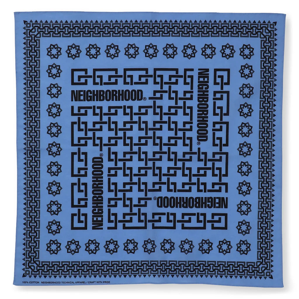 Geometric Pattern Bandana Blue